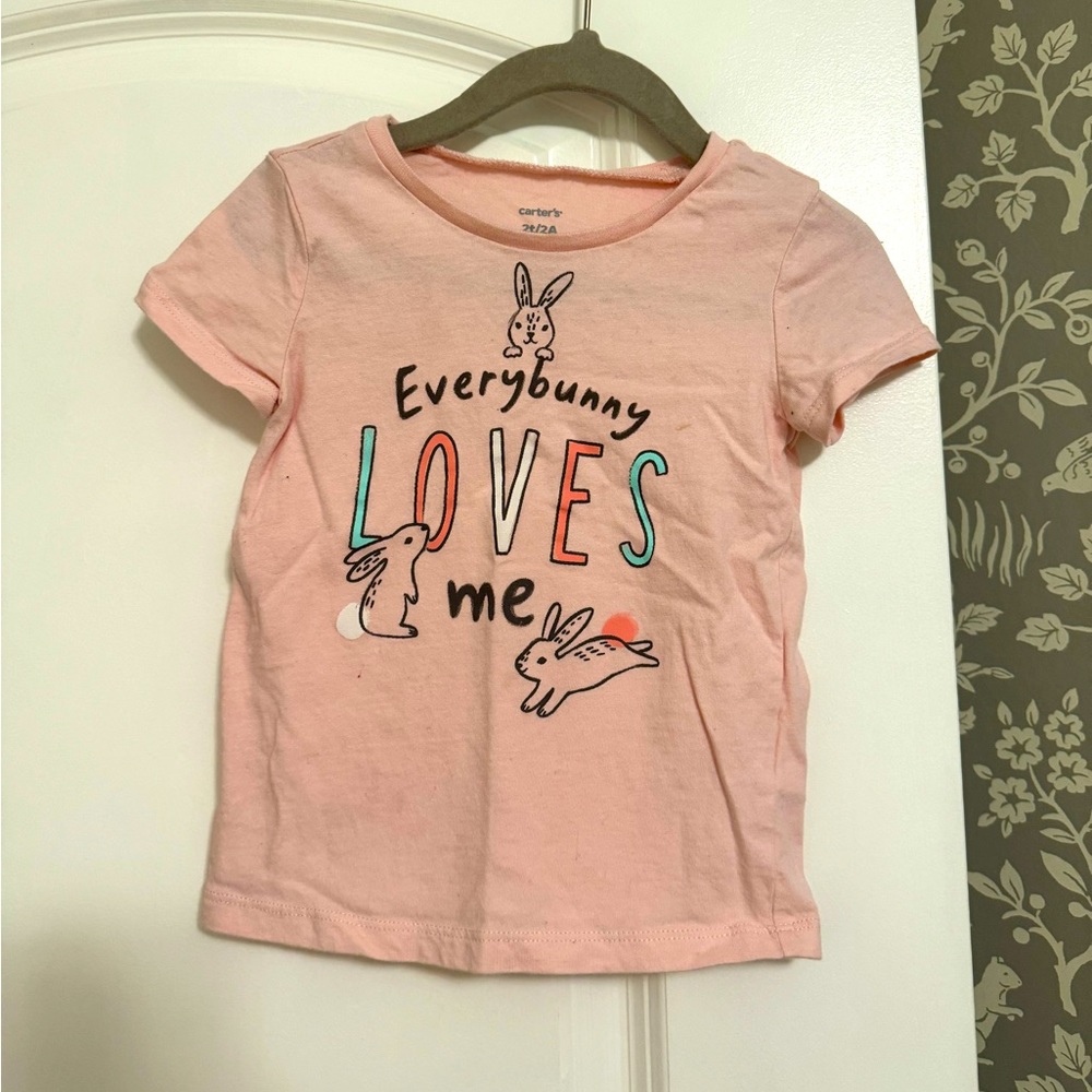 Carter’s “Everybunny Loves Me” Shirt (2T)